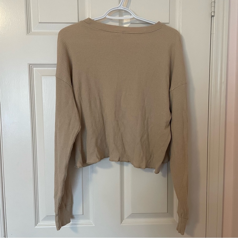 TNA - cropped, boxy waffle top - Picture 3 of 5
